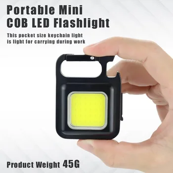 Мини led Фенерче-ключодържател, Многофункционални преносими фенерчета за къмпинг, USB зареждане, Работни светлини, Риболовен Фенер