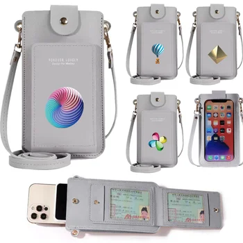 Женски мини чанта през рамо, чантата си за телефон, притежателите на карти, модерна чанта-месинджър с 3D принтом, в чантата си-клатч, кожена чанта